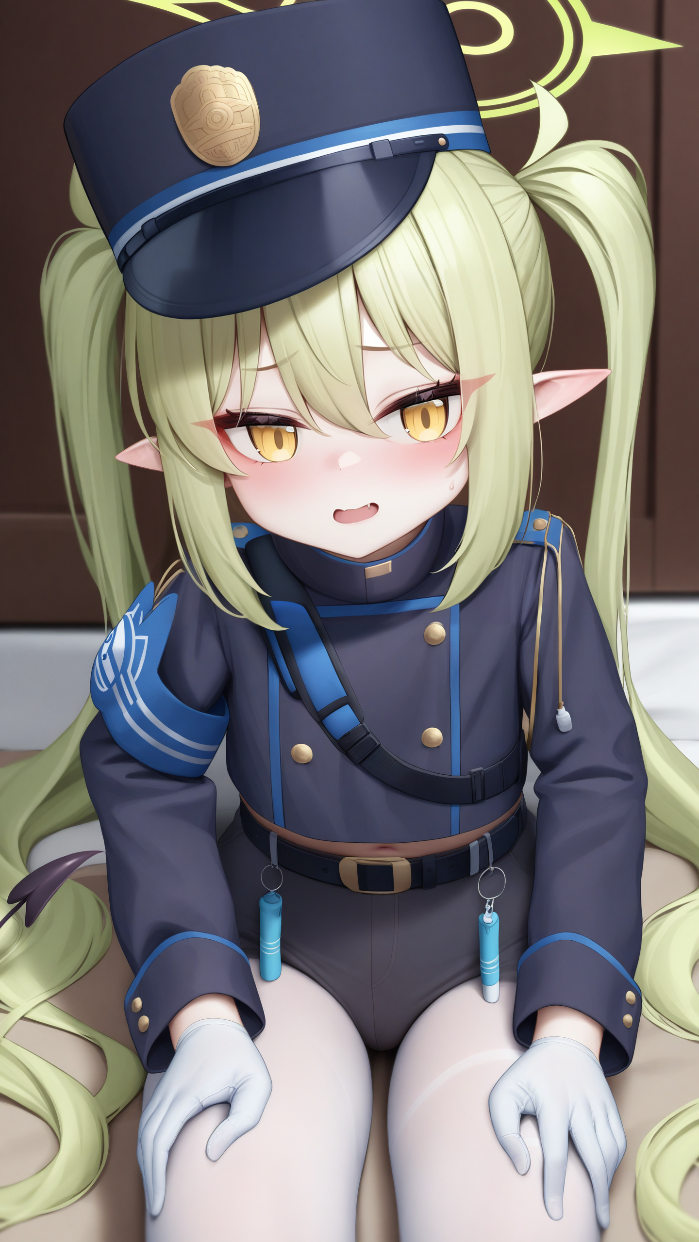 06140-77153206-masterpiece,best quality,very aesthetic,absurdres,_lora_highlander_xl_1_,1girl,highres,pointy_ears,peaked_cap,long_sleeves,white.png